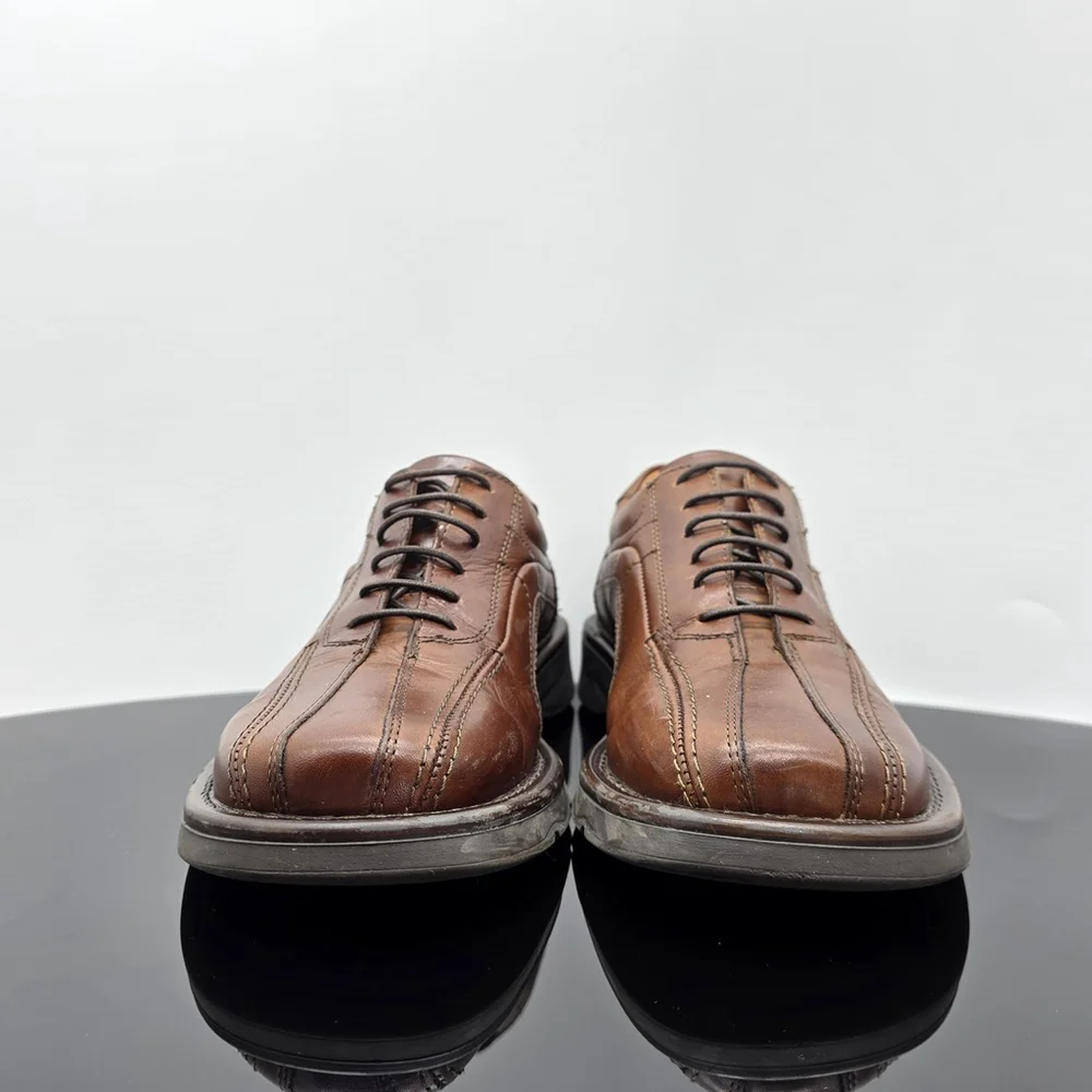Venturini Brown Leather Oxford Shoes Men’s 7M Made in Italy Classic Comfort